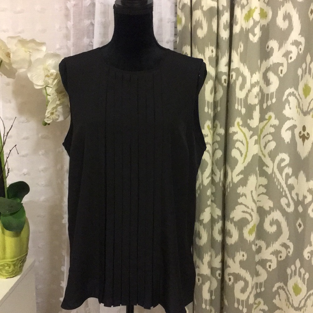 Micheal Kors Black Chiffon Blouse Size XL